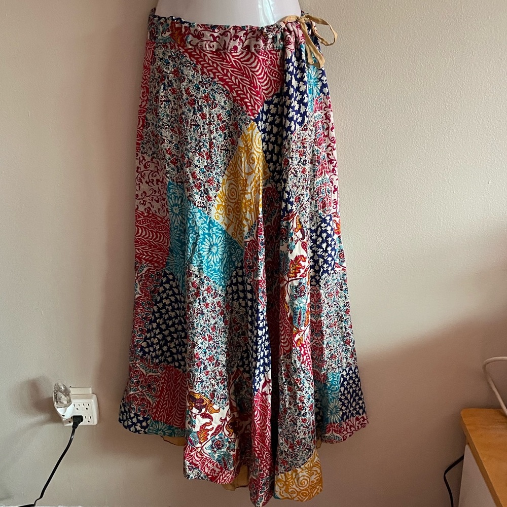 Colorful Patchwork Maxi Skirt